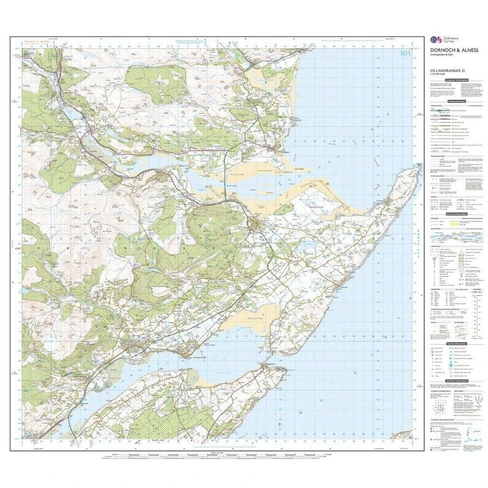 Landranger 21 Dornoch & Alness, Invergordon & Tain Map With Digital Version 3 Landranger 21 Dornoch & Alness, Invergordon & Tain Map With Digital Version - Image 3
