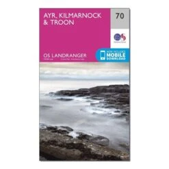 Landranger 70 Ayr, Kilmarnock & Troon Map With Digital Version -Outdoor Products Sale go 031306 z