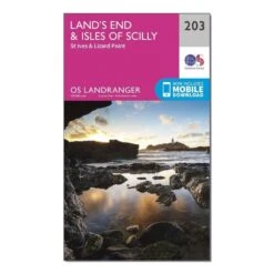 Landranger 203 Land's End & Isles Of Scilly, St Ives & Lizard Point Map With Digital Version -Outdoor Products Sale go 031756 z