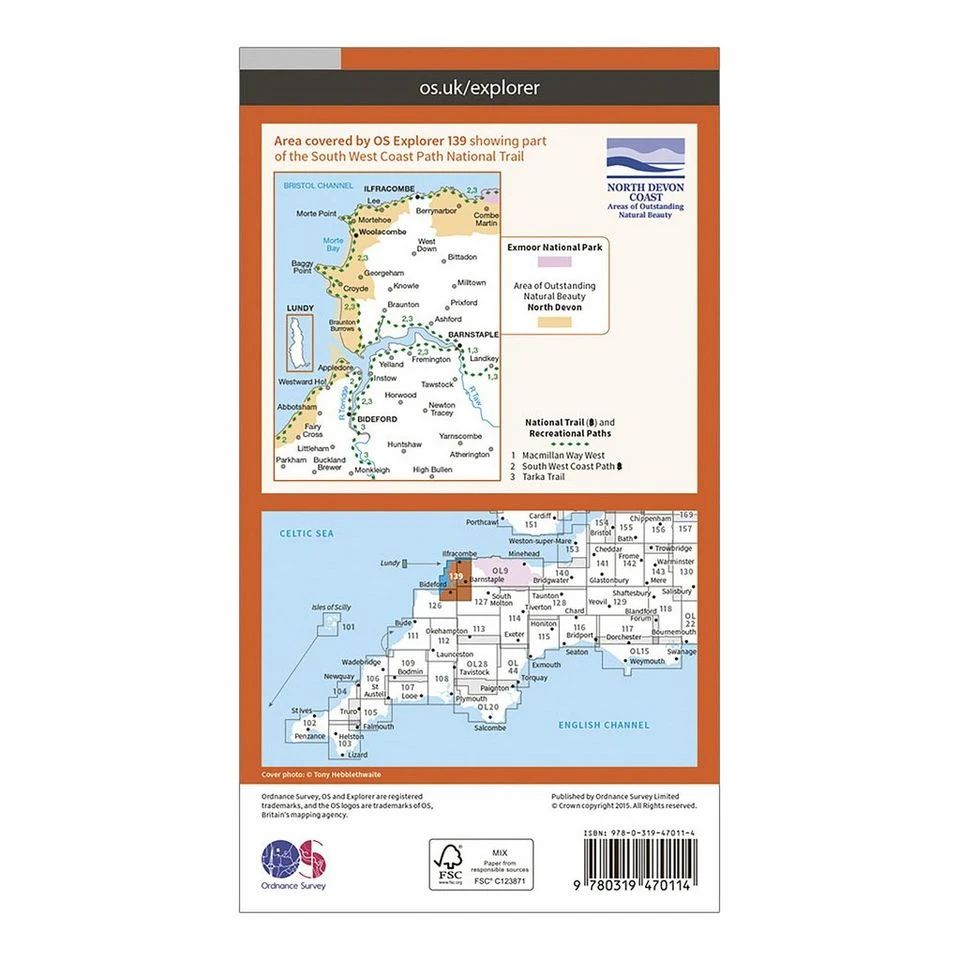 Explorer Active 139 Bideford, Ilfracombe & Barnstaple Map With Digital Version 2 Explorer Active 139 Bideford, Ilfracombe & Barnstaple Map With Digital Version - Image 2