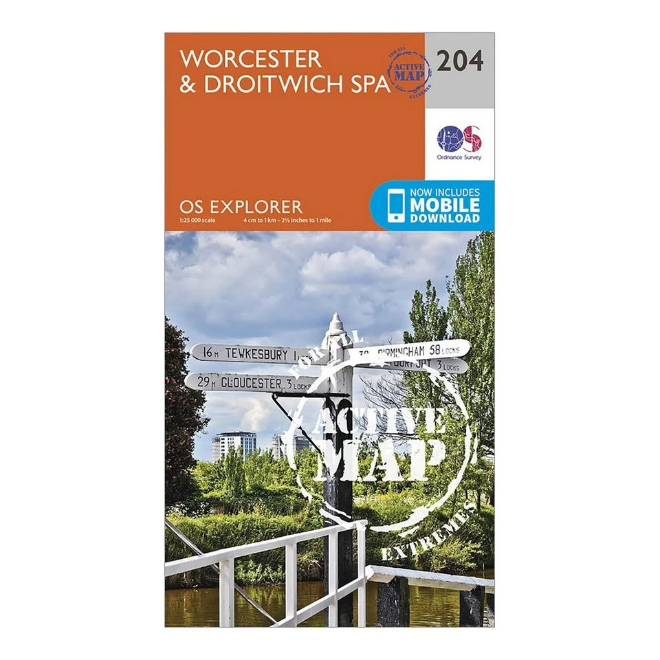 Explorer Active 204 Worcester & Droitwich Spa Map With Digital Version 1 Explorer Active 204 Worcester & Droitwich Spa Map With Digital Version