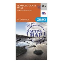 Explorer Active 250 Norfolk Coast West Map With Digital Version