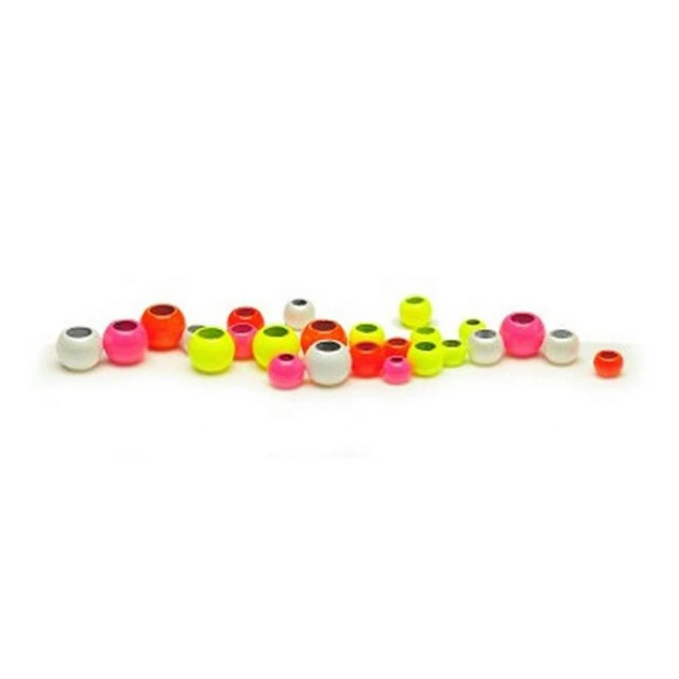 Hot Colour Brass Beads In White (4mm) 2 Hot Colour Brass Beads In White (4mm) - Image 2