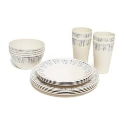 16 Piece Melamine Plastic Tableware Set -Outdoor Products Sale go 513066 z